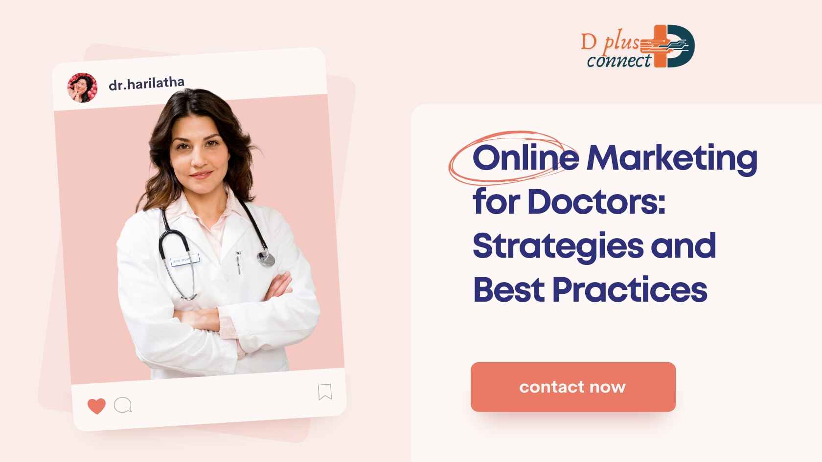 Doctor using a laptop for online marketing