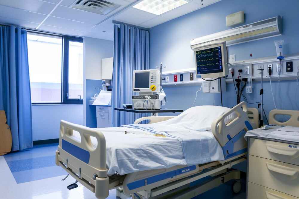 Medical team collaborating in a hospital meeting room