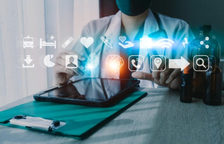 Doctors analyzing digital marketing results with a healthcare advertising agency in Kerala