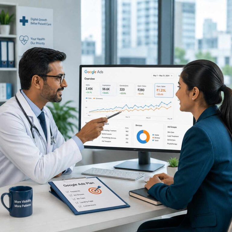 Digital Marketing for Clinics in Thiruvananthapuram using Google Ads and healthcare marketing analytics to increase patient appointments
